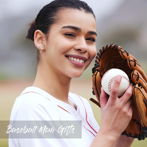 Sterling Silver Stud Earrings, Sports Easter Basket Stuffers for Teen Hypoallerg - Picture 5 of 7